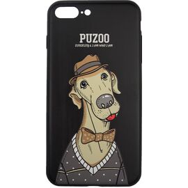 Придбати Чехол-накладка PUZOO Artdog Phone  iPhone 7 Plus/8 Plus Black Bean, image , характеристики, відгуки