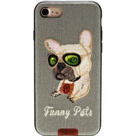 Купить Чехол-накладка Remax Funny Pets Series Case Apple iPhone 7 Grey, фото , характеристики, отзывы