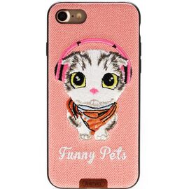Купить Чехол-накладка Remax Funny Pets Series Case Apple iPhone 7 Pink, фото , характеристики, отзывы