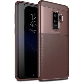 Купить Чехол-накладка Ipaky Elegant Grid Design TPU Hybrid Case Samsung Galaxy S9 Plus G965F Brown, фото , характеристики, отзывы