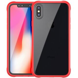 Купить Чехол-накладка Ipaky 360° TPU Border+Transparent PC back iPhone X Red, фото , характеристики, отзывы