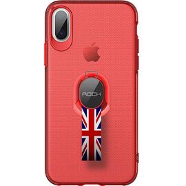 Купить Чехол-накладка Rock TPU+PC MOC Pro Series Protection Case Apple iPhone X Trans-Red, фото , характеристики, отзывы
