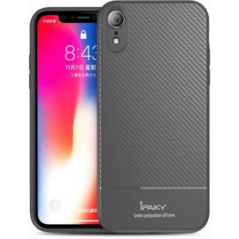 Купить Чехол-накладка Ipaky Carbon Fiber Series/Soft TPU Case iPhone XR Gray, фото , характеристики, отзывы