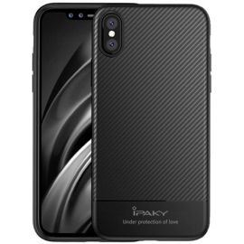 Придбати Чехол-накладка Ipaky Carbon Fiber Series/Soft TPU Case iPhone XS Max Black, image , характеристики, відгуки