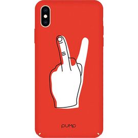 Придбати Чехол-накладка PUMP Tender Touch Case for iPhone XS Max V for Middle Finger, image , характеристики, відгуки
