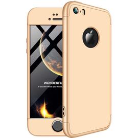 Купить Чехол-накладка GKK 3 in 1 Hard PC Case Apple iPhone 5/5s/SE Gold, фото , характеристики, отзывы