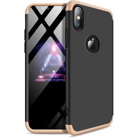 Купить Чехол-накладка GKK 3 in 1 Hard PC Case Apple iPhone XS Gold/Black, фото , характеристики, отзывы