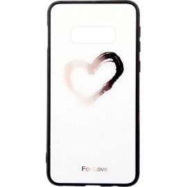 Купить Чехол-накладка TOTO Glass Fashionable Case Samsung Galaxy S10e Heart on White, фото , характеристики, отзывы