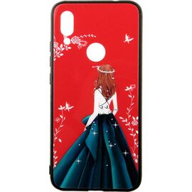 Купить Чехол-накладка TOTO Glass Fashionable Case Xiaomi Redmi 7 Green Dress Girl, фото , характеристики, отзывы