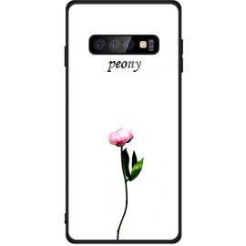 Купить Чехол-накладка TOTO Glass Fashionable Case Samsung Galaxy S10 Peon on White, фото , характеристики, отзывы