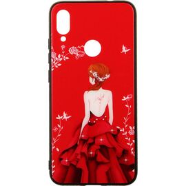 Купить Чехол-накладка TOTO Glass Fashionable Case Xiaomi Redmi Note 7 Red Dress Girl, фото , характеристики, отзывы