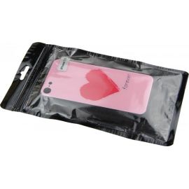 Купить Чехол-накладка TOTO Glass Fashionable Case Apple iPhone 7/8/SE 2020 Red Heart on Pink, фото , характеристики, отзывы