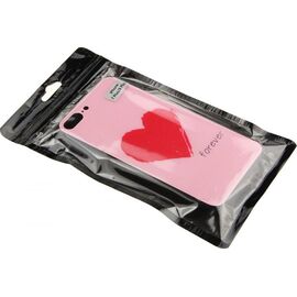 Купить Чехол-накладка TOTO Glass Fashionable Case Apple iPhone 7 Plus/8 Plus Red Heart on Pink, фото , характеристики, отзывы