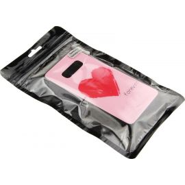 Купить Чехол-накладка TOTO Glass Fashionable Case Samsung Galaxy S10e Red Heart on Pink, фото , характеристики, отзывы
