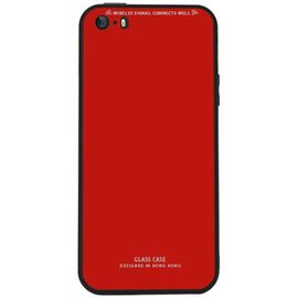 Придбати Чехол-накладка TOTO Pure Glass Case Apple iPhone SE/5s/5 Red, image , характеристики, відгуки