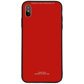 Придбати Чехол-накладка TOTO Pure Glass Case Apple iPhone XS Max Red, image , характеристики, відгуки