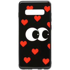 Купить Чехол-накладка TOTO Cartoon Print Glass Case Samsung Galaxy S10+ Just Eatit, фото , характеристики, отзывы