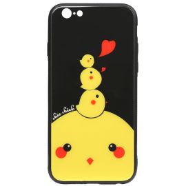 Придбати Чехол-накладка TOTO Cartoon Print Glass Case Apple iPhone 6/6s Chicken Chick, image , характеристики, відгуки