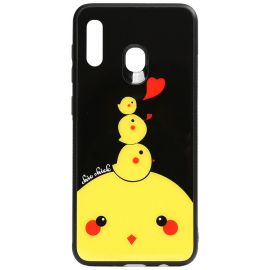 Придбати Чехол-накладка TOTO Cartoon Print Glass Case Samsung Galaxy A20/A30 Chicken Chick, image , характеристики, відгуки