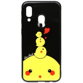 Придбати Чехол-накладка TOTO Cartoon Print Glass Case Samsung Galaxy A40 Chicken Chick, image , характеристики, відгуки