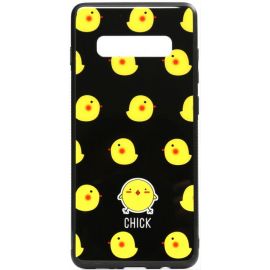 Придбати Чехол-накладка TOTO Cartoon Print Glass Case Samsung Galaxy S10e Chick, image , характеристики, відгуки