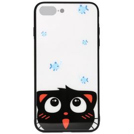 Купить Чехол-накладка TOTO Cartoon Print Glass Case Apple iPhone 7 Plus/8 Plus Cat and fish, фото , характеристики, отзывы