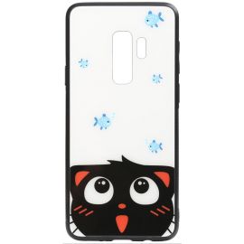 Придбати Чехол-накладка TOTO Cartoon Print Glass Case Samsung Galaxy S9+ Cat and fish, image , характеристики, відгуки
