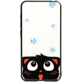 Купить Чехол-накладка TOTO Cartoon Print Glass Case Xiaomi Redmi Go Cat and fish, фото , характеристики, отзывы