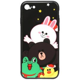 Купить Чехол-накладка TOTO Cartoon Print Glass Case Apple iPhone 7/8/SE 2020 Line friends all about, фото , характеристики, отзывы