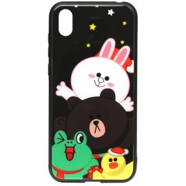 Придбати Чехол-накладка TOTO Cartoon Print Glass Case Huawei Y5 2019 Line friends all about, image , характеристики, відгуки