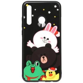 Купить Чехол-накладка TOTO Cartoon Print Glass Case Huawei P Smart+ 2019 Line friends all about, фото , характеристики, отзывы