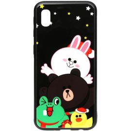 Купить Чехол-накладка TOTO Cartoon Print Glass Case Samsung Galaxy A10 Line friends all about, фото , характеристики, отзывы