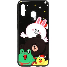 Придбати Чехол-накладка TOTO Cartoon Print Glass Case Samsung Galaxy A20/A30 Line friends all about, image , характеристики, відгуки