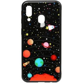 Купить Чехол-накладка TOTO Cartoon Print Glass Case Samsung Galaxy A40 Planets, фото , характеристики, отзывы