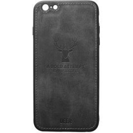 Придбати Чехол-накладка TOTO Deer Shell With Leather Effect Case Apple iPhone 6/6s Black, image , характеристики, відгуки
