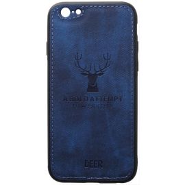 Купить Чехол-накладка TOTO Deer Shell With Leather Effect Case Apple iPhone 6 Plus/6s Plus Dark Blue, фото , характеристики, отзывы