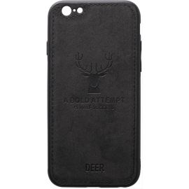 Купить Чехол-накладка TOTO Deer Shell With Leather Effect Case Apple iPhone 6 Plus/6s Plus Black, фото , характеристики, отзывы