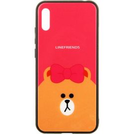 Купить Чехол-накладка TOTO Cartoon Print Glass Case Huawei Y6 2019 Line friends Brown, фото , характеристики, отзывы