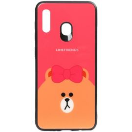 Купить Чехол-накладка TOTO Cartoon Print Glass Case Huawei Y7 2019 Line friends Brown, фото , характеристики, отзывы