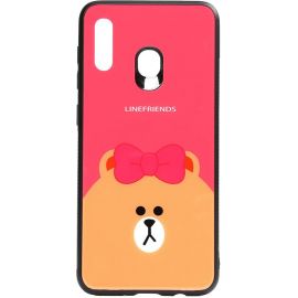 Придбати Чехол-накладка TOTO Cartoon Print Glass Case Samsung Galaxy A20/A30 Line friends Brown, image , характеристики, відгуки