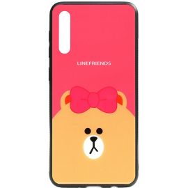 Купить Чехол-накладка TOTO Cartoon Print Glass Case Samsung Galaxy A30s/A50/A50s Line friends Brown, фото , характеристики, отзывы