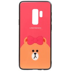 Купить Чехол-накладка TOTO Cartoon Print Glass Case Samsung Galaxy S9+ Line friends Brown, фото , характеристики, отзывы