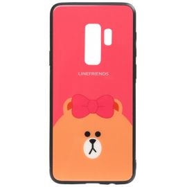 Купить Чехол-накладка TOTO Cartoon Print Glass Case Samsung Galaxy S9+ Line friends Brown, фото , характеристики, отзывы