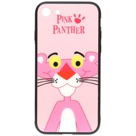 Купить Чехол-накладка TOTO Cartoon Print Glass Case Apple iPhone 7/8/SE 2020 Pink Panther, фото , характеристики, отзывы