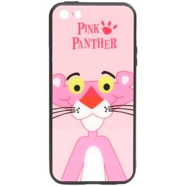 Купить Чехол-накладка TOTO Cartoon Print Glass Case Apple iPhone SE/5s/5 Pink Panther, фото , характеристики, отзывы