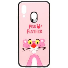 Купить Чехол-накладка TOTO Cartoon Print Glass Case Samsung Galaxy A40 Pink Panther, фото , характеристики, отзывы