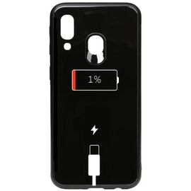 Придбати Чехол-накладка TOTO Cartoon Print Glass Case Samsung Galaxy A40 Battery Charge, image , характеристики, відгуки