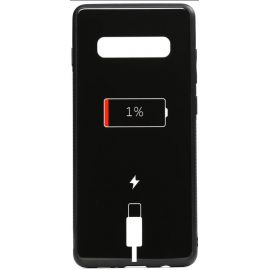 Купить Чехол-накладка TOTO Cartoon Print Glass Case Samsung Galaxy S10+ Battery Charge, фото , характеристики, отзывы