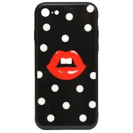Придбати Чехол-накладка TOTO Cartoon Print Glass Case Apple iPhone 7/8/SE 2020 Red Lips, image , характеристики, відгуки