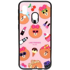 Купить Чехол-накладка TOTO Cartoon Print Glass Case Samsung Galaxy A40 Line friends Linc, фото , характеристики, отзывы